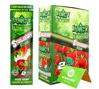 PAPEL DE CAÑAMO JUICY BLUNT SABOR FRESA PACK DE 2 PAPELES (CADA ESTUCHE CONTIEN 25 PACKS)