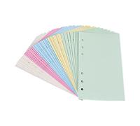 Papel de carta A5 con rayas de colores para Filofax - 6 agujeros perforados Papel rayado recargable de hojas sueltas, para notas Reunión Registro de viaje 150 hojas / 300 páginas