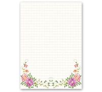 Papel de carta Flores & Pétalos CARTA FLORAL - 100 Hojas formato DIN A6 - Paper-Media