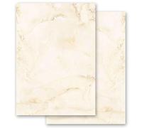 Papel de carta Mármol & Estructura MÁRMOL BEIGE - 50 Hojas formato DIN A4 - Paper-Media