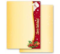 Papel de carta Navidad PAPÁ NOEL - 20 Hojas formato DIN A4 - Paper-Media