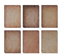 Papel de carta para escribir 96 hojas/6 estilos, DIN A4, diseño vintage, papel de pergamino antiguo para impresión, bricolaje (intage-F)