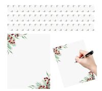 Papel de carta para Navidad - 50 hojas para las fiestas de invierno - Papel de carta para ocasiones festivas - Para escribir notas, invitaciones de boda y tarjetas de felicitación