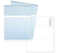 Papel de cheques para computadora, 500 hojas, cheques de negocios en la parte superior, características de seguridad e impresora láser compatible con Quickbooks en blanco, diamante azul