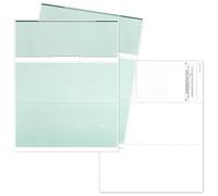 Papel de cheques para computadora, 500 hojas, cheques de negocios en la parte superior, características de seguridad e impresora láser compatible con Quickbooks en blanco, verde diamante