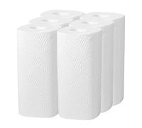 Papel de cocina, blanco - 6 rollos, absorbente