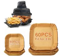 Papel de cocina para Air Fryer Ninja CRISPi, 120 piezas de papel sulfurizado accesorios para Air Fryer 3,8L y 1,4L FN101EUGY, FN101EUST, FN101EUSG, forros de papel para freidora sin aceite accesorios