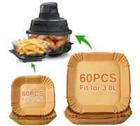 Papel de cocina para Air Fryer Ninja CRISPi, 120 piezas de papel sulfurizado accesorios para Air Fryer 3,8L y 1,4L FN101EUGY, FN101EUST, FN101EUSG, forros de papel para freidora sin aceite accesorios
