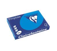 Papel de color a3 clairefontaine trophee 80g 500h vivo azul turquesa