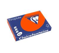 Papel de color a3 clairefontaine trophee 80g 500h vivo rojo cardenal