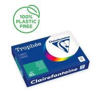 Papel de color a4 clairefontaine trophee 80g 500h vivo verde pino