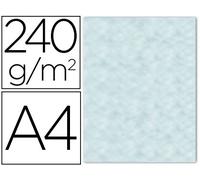 Papel color liderpapel pergamino con bordes a4 240g/m2 azul pack de 10 hojas