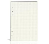 Papel de cuadrícula de puntos A5, 100 g/m² de grosor, 6 agujeros perforados, recambio de papel punteado A5 para planificador/carpetas/organizador Filofax, 80 hojas (160 páginas), 8.25 x 5.6 pulgadas,