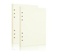 Papel de cuadrícula de puntos A5, papel de recambio punteado de 100 g/m² para carpeta recargable de 6 anillos/planificador/diarios/pintura, páginas punteadas, 160 hojas/3200 páginas (cuadrícula de