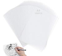Papel de Dibujo Translúcido,100 Hojas Papel Vegetal A4,de Caligrafía De Calco para Impresión Calco Dibujos para Bocetos,Embalajes,Patrones Costura(29.7 cm x 21cm)