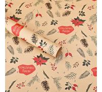 Papel de embalaje de la Navidad de 5 piezas, conveniente para el uso de la fábrica, ideal para los regalos que empaquetan, los regalos del festival y las Cajas de Regalo