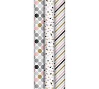 Papel de envoltura con rayas y lunares - 70 x 200 cm, varios patrones