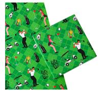 Papel de envoltura de golf Titiweet - 4 sbanas grandes Golf Regalo Wrap para cumpleaos de vacaciones de Navidad 39.4 x 27.6 pulgadas por hoja (golf