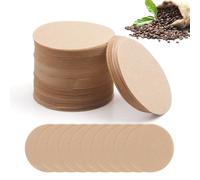 Papel de filtro de café, 300 unidades, paquetes de filtros de papel de repuesto, redondos, sin blanquear, filtros desechables para café y té, compatibles con cafeteras Aerobie Aeropress y cafeteras
