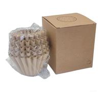 Papel de filtro de café de pulpa de madera en forma de flor W185, 100 filtros que soportan la extracción uniforme en ollas de espresso y moca (marrón)