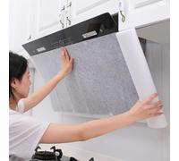 Papel de filtro no tejido a prueba de aceite para campanas extractoras de 5 metros o 10 metros, se adapta a tamaños estándar de conductos sin modificación ni herramientas especiales (10 m x 46 cm)