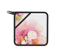 Papel de fragmento de color, 1 alfombrilla cuadrada de silicona antiquemaduras, 18 cm, adecuada para sartenes, hornos, parrillas, juegos de té