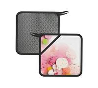 Papel de fragmento de color, 2 unidades, tapete cuadrado de silicona antiquemaduras, 18 cm, adecuado para sartenes, hornos, parrillas, juegos de té