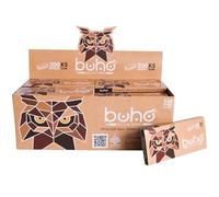 Papel de Fumar Natural Buho King Size Slim (110mm) caja de 40 libritos y 200 hojas/librito. Ultrafino de combustión lenta. Papel de calidad superior. papel marrón sin blanquear