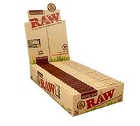 Papel de Fumar Orgánico de Cáñamo Marca Raw - Tamaño 1 1/4 - Caja Completa de 24 Librillos