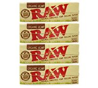 Papel de Fumar Raw Organic King Size Slim (50 Libros) Ultrafino, Combustion Lenta, Natural