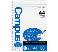 Papel de hojas sueltas Kokuyo Campus para carpetas Sarasara, escritura suave, tama o A4, B, 6 mm, rayado, 30 agujeros, 41 l neas, 100 hojas, pH n
