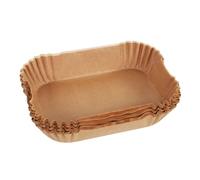 Papel de horno para freidora de aire caliente, 100 unidades, 22 x 15 cm, accesorio para airfryer para curvas rectangulares y doble zona de aire caliente, papel de horno antiadherente, papel de horno