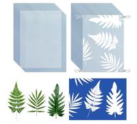 Papel de Impresión Solar-32 Hojas,Materiales de Cianotipia-Viene con Placa de Acrílico y Clip de Metal,Activités Amusantes Parents Enfants,Crea tu Propio Arte para las Paredes del Dormitorio