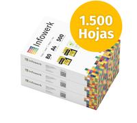 Papel de impresora para copias, 1500 hojas, 3 x 500, A4, 80 g, blanco prémium