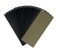 Papel de Lija 42 Pcs Lija al Agua 9 x 23 cm - Grano 60/120/180/240/320/400/600/800/1000/1200/1500/2000/3000/5000 - Lijas en Húmedo y Seco para Madera, Metal, Pared