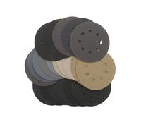 Papel de lija 5 pulgadas, 125mm, grano 60-10000, discos lijado forma redonda, hoja pulido papel con bucle gancho, almohadilla lijadora 8 agujeros(100,10 PCS)