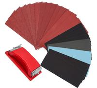 Papel de lij Bloque de lijado,40 a 400 Grit Agua/seca tela abrasiva,600 a 5000 Grit Agua/seca papel abrasivo 91 x 230 mm, Se utiliza para el pulido de metal, madera（45 piezas）