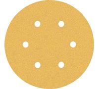 Bosch Professional 50 x Lijas Expert C470 con 6 agujeros, para Madera dura, Pintura sobre madera, 150 mm, Grano 80, Accesorios Lijadora excéntrica