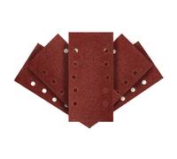 Papel de lija con velcro de 115 x 230 mm, K60, 5 unidades, con agujeros.