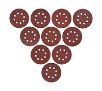 Papel de Lija de 8 Orificios, 5 Pulgadas de Lijado de 5 Pulgadas de 8% 100pcs 60 80 100 120 150 Grano de Lija Redondo para la Limpieza de Pulidos, Gancho y Bucle Discos