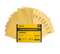 Papel de lija dorado de tamaño de hoja de 1/4 de 5.5 x 4.5 pulgadas