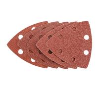 Papel de lija multiusos con cierre de velcro, 83 x 83 x 83 mm, 5 unidades (K60 x 2, K80 x 2, K100 x 1)