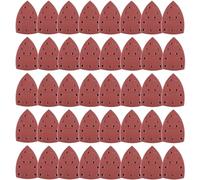 Papel de lija triangular, 40 unidades, papel de lija profesional, papel de lija con cierre de velcro para lijadora de ratón, varios granos de 40, 60, 80, 120, 11 agujeros, grano