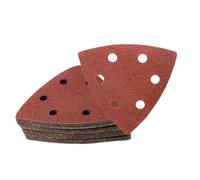Papel de lija triangular de óxido de aluminio de 93 mm, 25 piezas con selección de grano 60 80 120 180 240 para carpintería y preparación (grano 80)