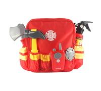 Papel de los bomberos juguete juego de juguetes con pipa Triller, martillo, mochila | Herramientas de sensibilización de protección seguras Regalo para niños, niños pic