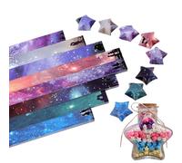 Papel de manualidades con estrellas - manualidades de papel plegable, lindas decoraciones de estrellas plegables, coloridas estrellas de la suerte, manualidades de bricolaje, regalos para niños y