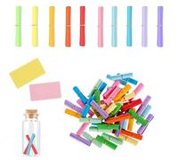 Papel de Mensaje de Deseo, Mensaje Rollos de Papel, Papel Colorido Deseando, Mensaje Rollos de Papel, Rollo de Papel Deseoso, Rollos de Papel Wishing para Mensajes, en blanco, 100 Piezas