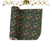 Papel De Navidad,Suministros Divertidos De Artesanía De Santa Claus,Patrón De Gorro De Santa Papel De Embalaje Rollos | Para Fiestas Baby Shower Cumpleaños Proyectos Eventos Oficina Celebraciones