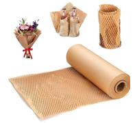 Papel de nido de abeja para embalaje, 30 cm x 30 M, rollo de papel de nido de abeja, papel de nido de abeja marrón, material de relleno para embalaje, papel de relleno