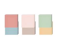 Papel de notas de colores de 7,6 x 7,6 cm, blocs de notas pequeños, sin forro, para nevera, cuaderno, calendario, 100 hojas/bloc de notas